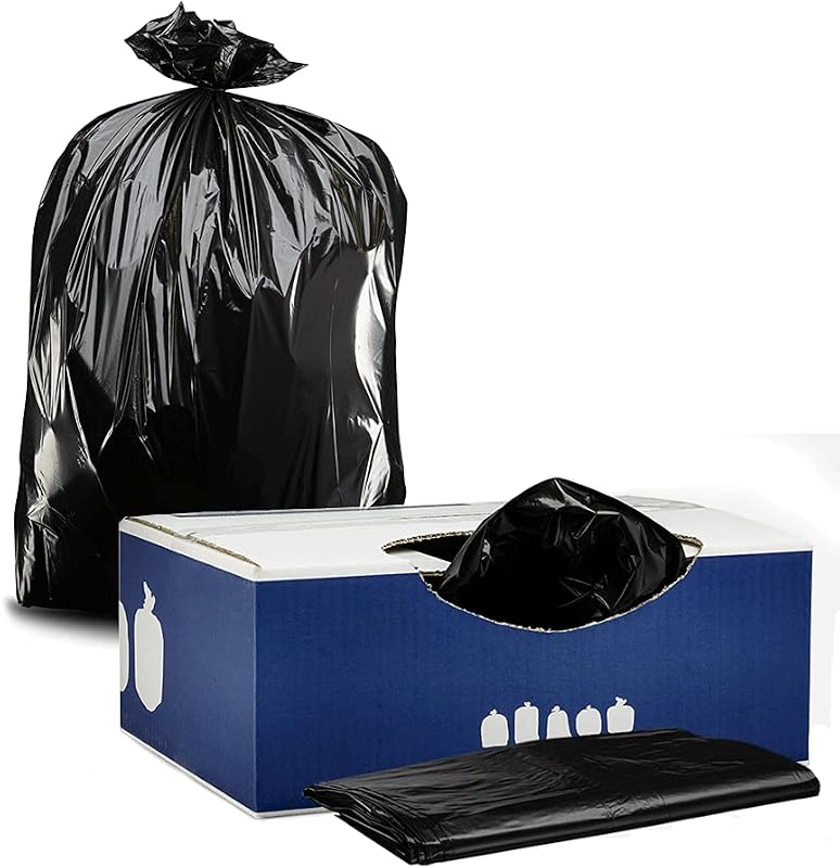 Plasticplace - W14LDB 40-50 Litre Bin Liners │ 1.2 Mil │ Black Trash Bags │ 24" x 31"