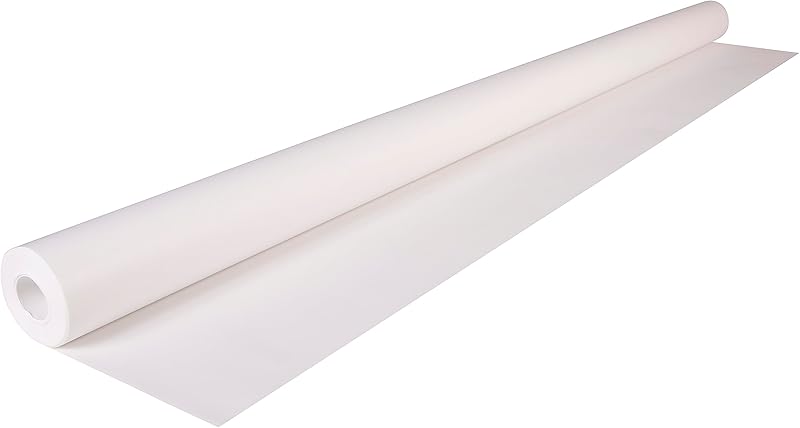 Clairefontaine 495701C – A Roll of White Kraft Paper – 25 x 1 m – 60 g – A Roll of Gift Wrapping, DIY, Crafts