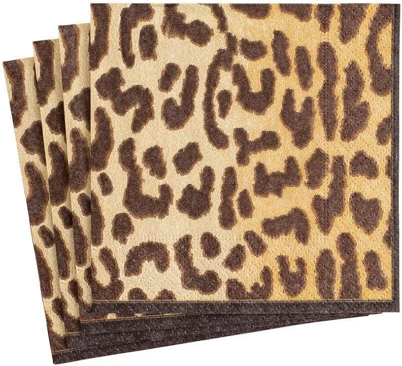Caspari Zanzibar Paper Cocktail Napkins - 20 Per Package, Black (8930C)