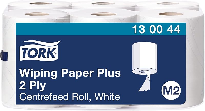 Tork M2 White Central Feed Paper Plus Multi-Purpose 6 x 368 Sheets 130044 | Multi-purpose, white, More