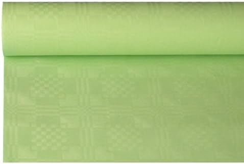 Papstar Green Damask Paper Tablecloth Roll 120cm x 8m
