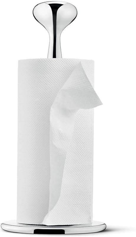 Georg Jensen Alfredo de Cuisine Paper Roll Holder, Stainless Steel, Silver, 16.2 x 15 x 32 cm