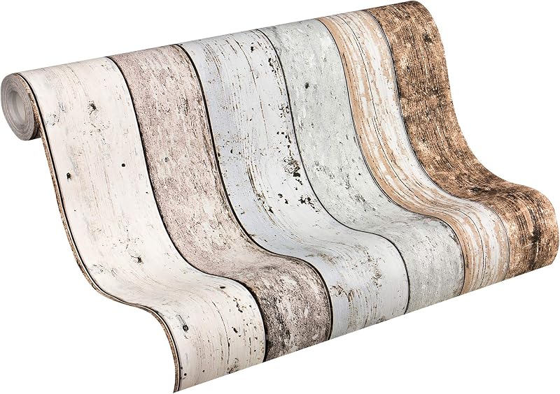 A.S. Création 855039 Non-Woven Wallpaper, Brown, Blue, 10.05 m x 0.53 m
