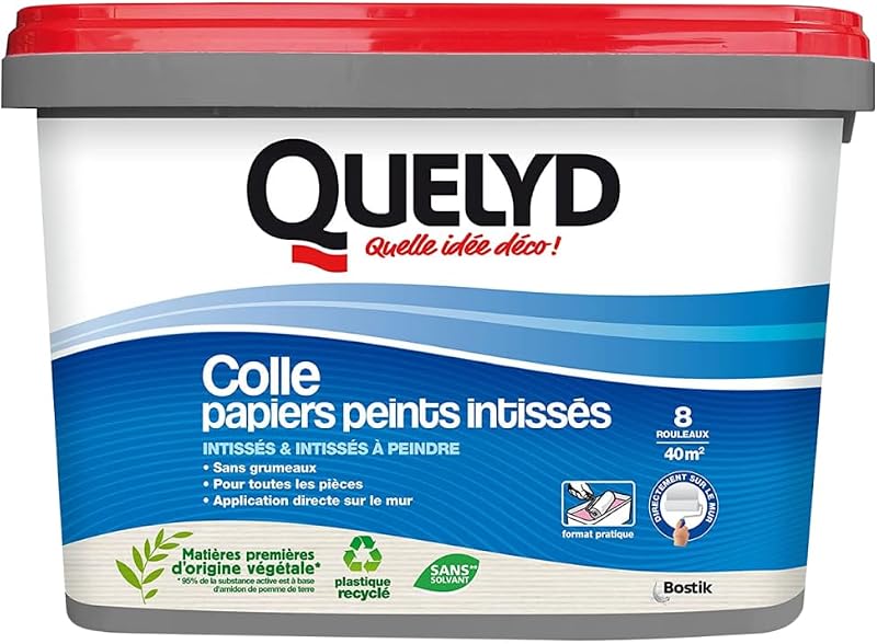 Quelyd Paste Non-woven Wallpaper Glue – All Parts – Direct to Wall Application – Ready to Use – Solvent Free –
