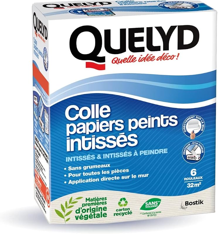 Quelyd – Non-woven Powder Wallpaper Glue – All Parts – Application Directly to the Wall – Dosing Case – Solven