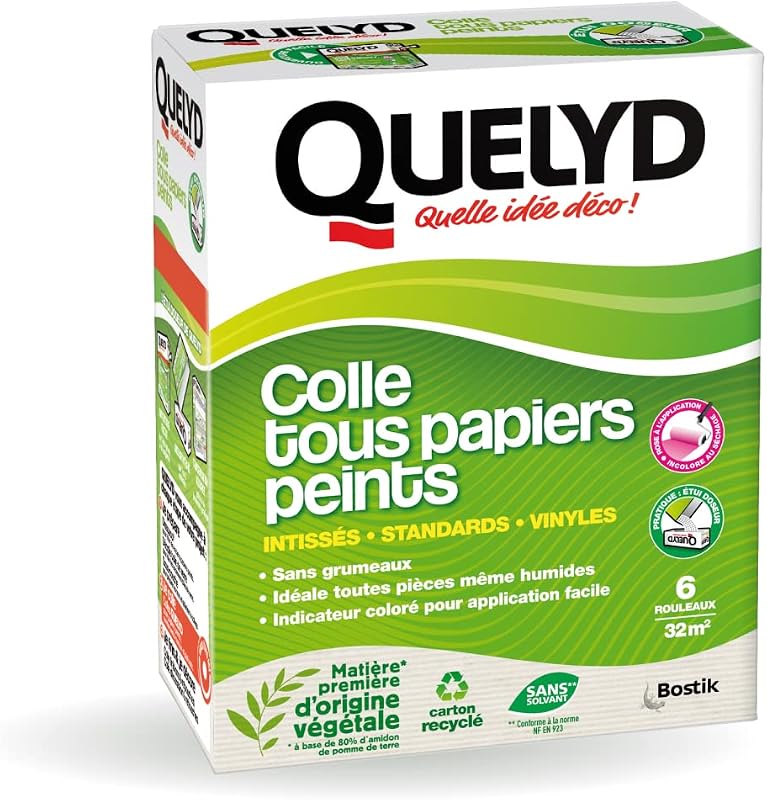 Quelyd Glue All Wallpapers with Coloured Indicator - Non-Woven Wallpapers, Standard, Vinyl, Special Wallpapers