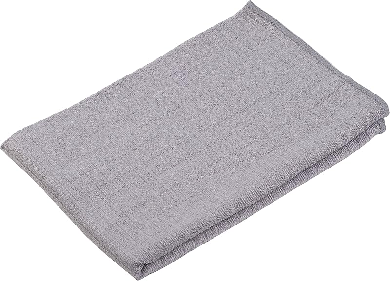 Gözze - Tea Towel Set, 3 Pieces, Microfibre Polishing Cloth, 50 x 70 cm - Anthracite