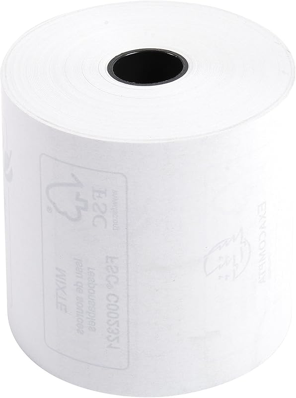 Exacompta - Ref 40347E - Pack of 10 rolls for receipts and credit cards 57x60mm - 1 thermal ply 55g/m² BPA fre