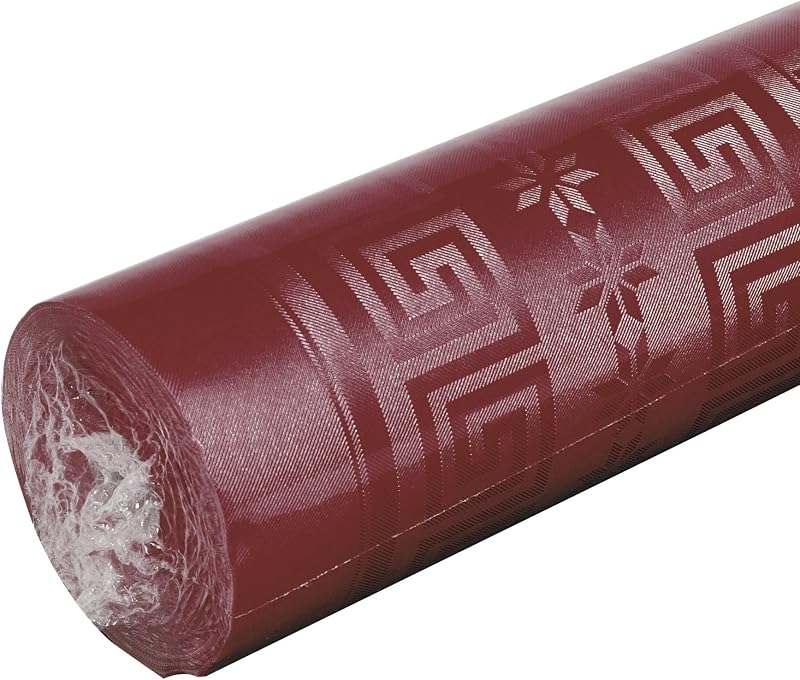 Pro Nappe - Ref R485022I - Disposable damask paper tablecloth in roll 50 m long X 1.18 m wide - Damask paper w
