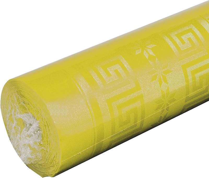 Pro Tablecloth - Disposable Damask Paper Tablecloth, 50 m Long x 1.18 m Wide, Damask Paper with Universal Chic