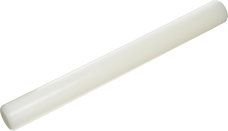 Silikomart 70.306.87.0069 RP06 Rolling Pin Plastic Smooth White, 15.75 Inch