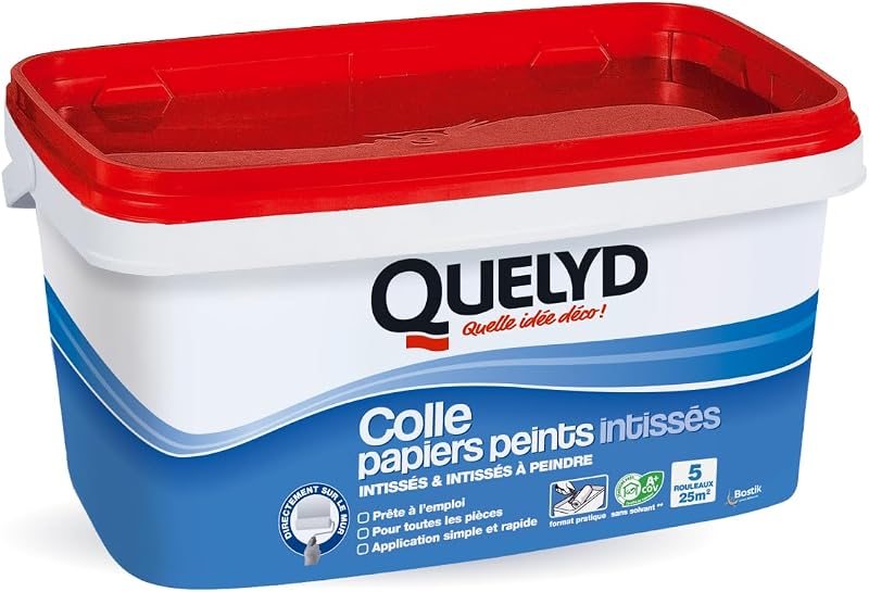 Quelyd Paste Non-woven Wallpaper Glue – All Parts – Direct to Wall Application – Ready to Use – Solvent Free –