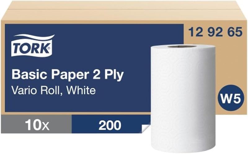 Tork Basic Vario W5 Wiping Paper Roll White 10 x 55 m 129265