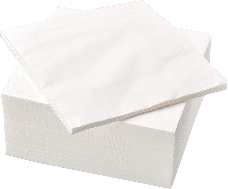 Ikea Fantasisk IKE-500.357.52 Paper Napkins 40 x 40 cm Pack of 100 White
