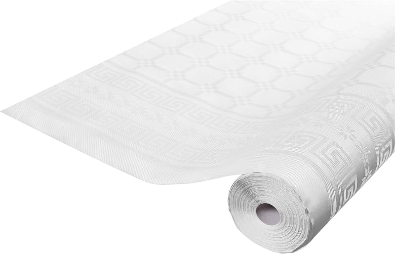 Pronappe R480001I Disposable Damask Paper Tablecloth Roll 100 m Long x 1.18 m Wide Damask Paper in Chic and Cl