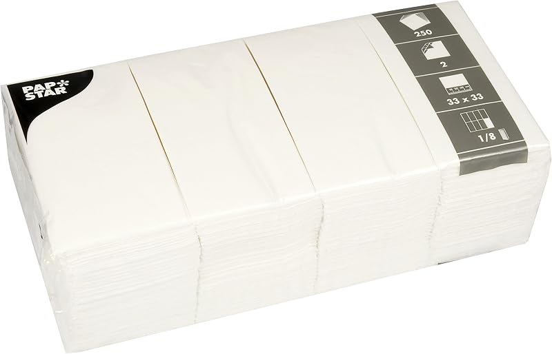 PAPSTAR PAPSTAR 82552 1/8 Ply White Serving Set