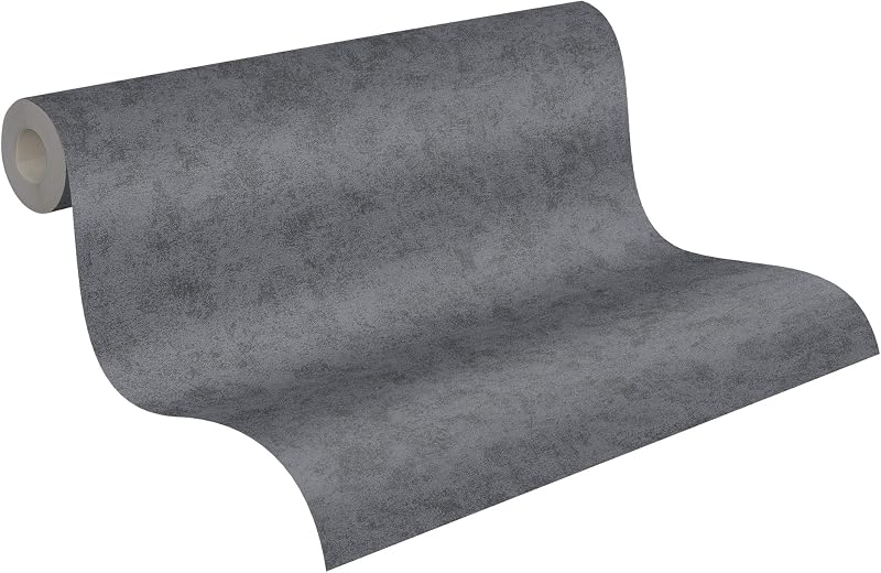 A.S. Création Pop Style non-woven wallpaper plain wallpaper 10.05m x 0.53m grey 116093 1160-93
