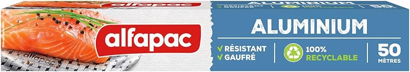 Alfapac - Aluminium - Resistant - Embossed - 50M | packaged in France - 100% recyclable
