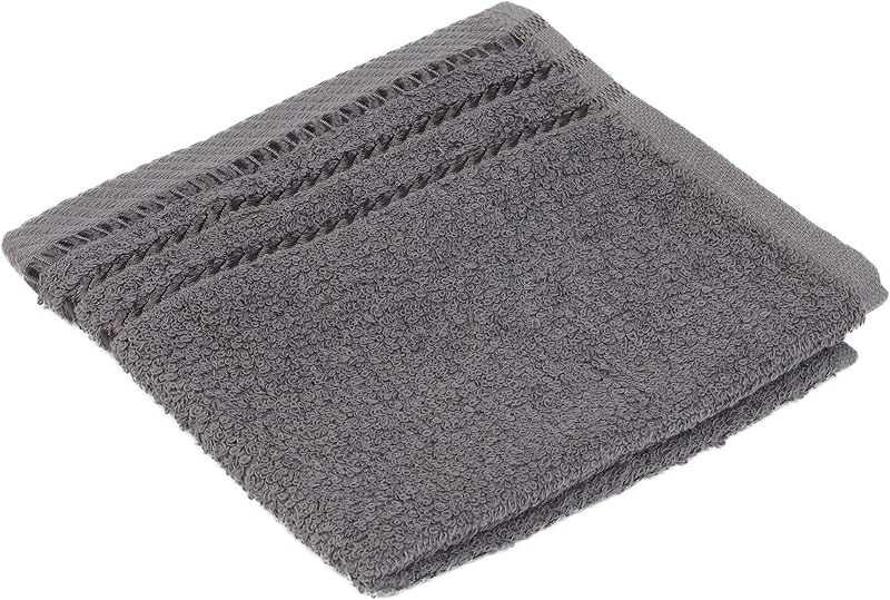Gözze - Set of 4 Berlin Hand Towels, 100% Cotton, 30 x 30 cm - Anthracite