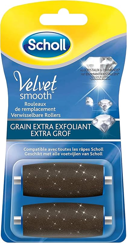 Scholl Velvet Smooth Replacement Rollers - Extra Exfoliating Grain - Both Refills
