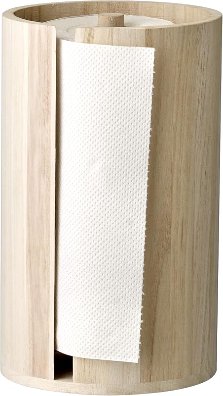 Bloomingville Natural Paper Towel Holder in Paulownia Wood