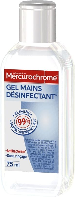Mercurochrome Hand Sanitizer Gel – 75 ml | No. 1 brand for first aid, antibacterial, disinfectant, no rinsing,