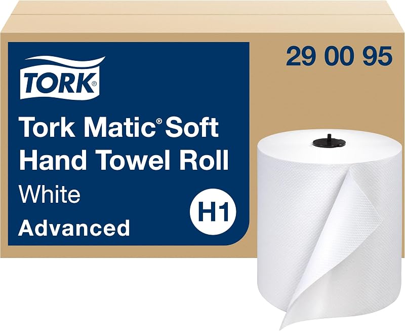 TORK 290095 Advanced Soft Single Fold Hand Towel Roll, White (Pack of 6)
