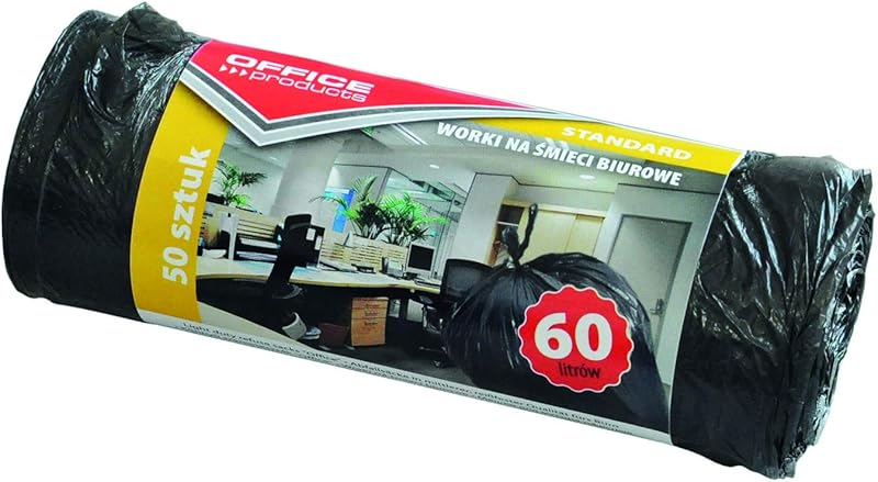 50 x Waste Bags, Standard (HDPE), 60 L, Black