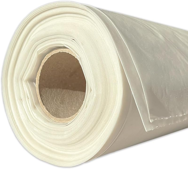 TECPLAST Transparent 80RPE 3 x 25 m Roll Paint Tarpaulin – High Quality – Plastic Floor Protection Film – Made