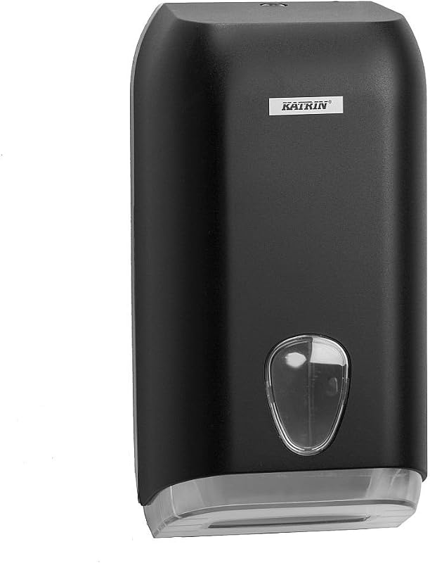 Katrin 92605 Folded Toilet Paper Dispenser, Black