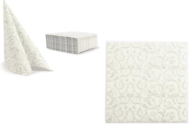 Alvotex Airlaid Airlaid Towel Silver/White 40 x 40 cm