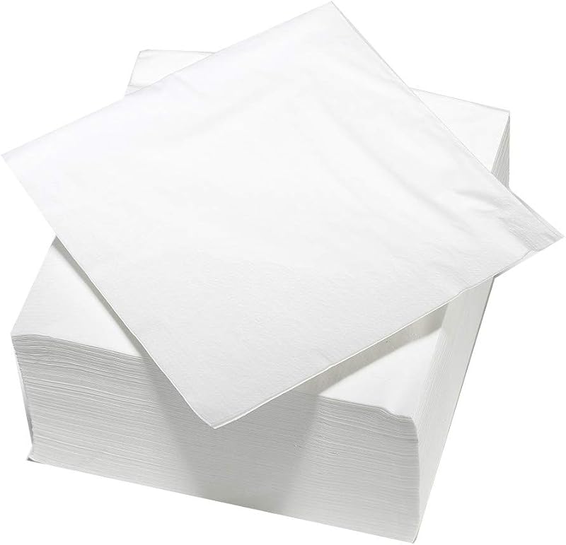 LE NAPPAGE Arts de la Table 100 Napkins 2-Ply 33 x 33 cm FSC White