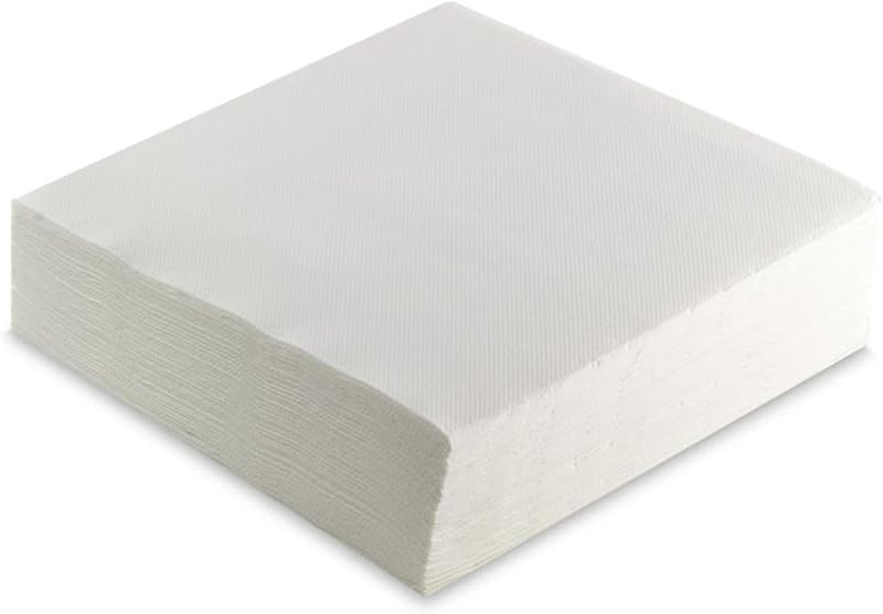 Saten Ser42104102, It's the Party, Napkin 40 x 40, 2 Layers, 1/4 Folded, 50 Napkins, Punta-Punta, White