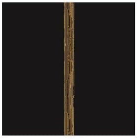 FRANCOISE PAVIOT - Set of 20 Woven Table Napkins 40 x 40 cm Gold Imprint Black