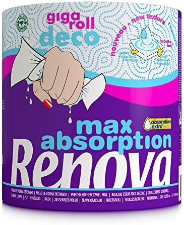 Renova Gigaroll Deco Paper Towel | 1 Roll|Decorated| 2 Ply