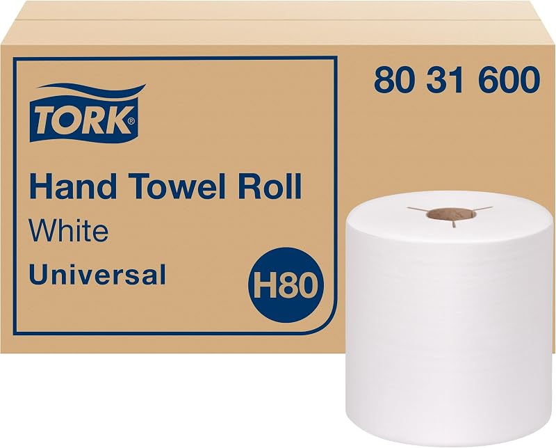TORK 8031600 Rouleau Essuie Mains Papier Universel Encoche Y 1 Couche 20,32 cm L
