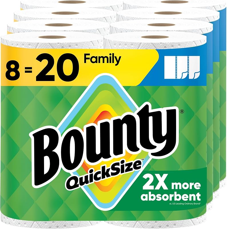Bounty 8 Rolls White Kitchen Paper Towels