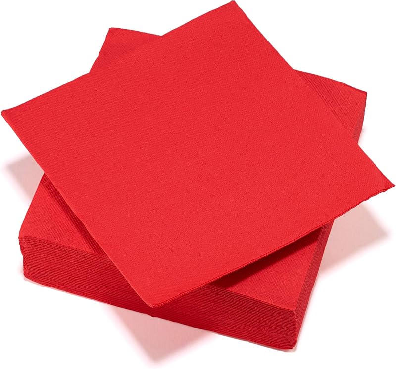 Tex Touch FSC 40 Red Paper Napkins 38 x 38 cm