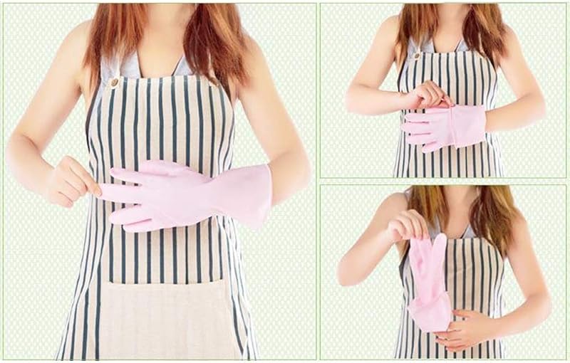 LIBINFAN Gants Durable Épaisse Soins De La Peau Maison Propre Gants Huile De Tea Tree Gants De Lave-Vaisselle