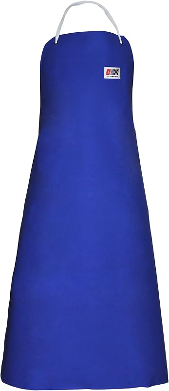 500GSM PVC Waterproof Industrial Apron for Us as Commercial Fishing Apron DIY Food Processing Cleaning 47", Bl