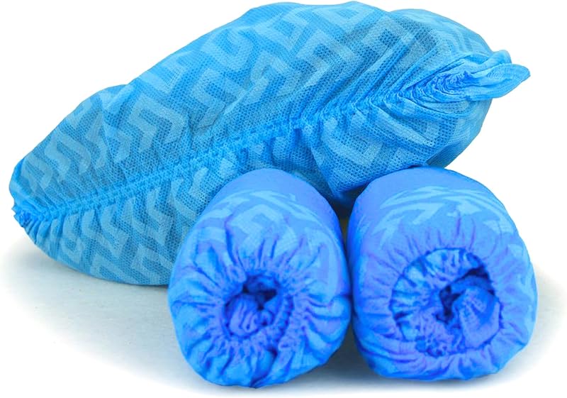 G & F Products 100 Pack XL Premium Disposable Boot and Shoe Covers (50 Pairs) - Durable, Water Resistant, Non-
