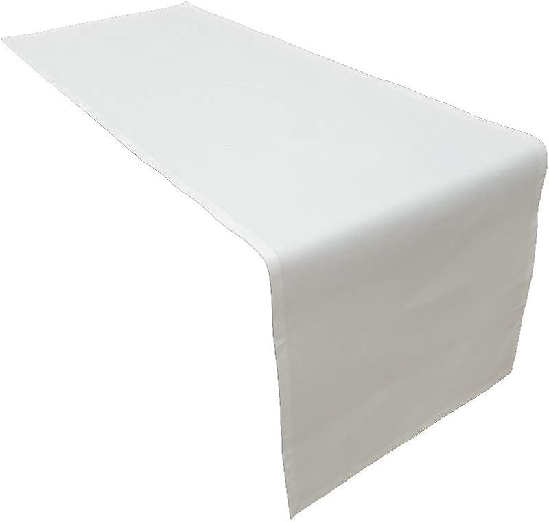 Lemos Home 1 x Table Runner White 45 x 150 cm 100% Cotton 285 GR/QM. Excellent quality