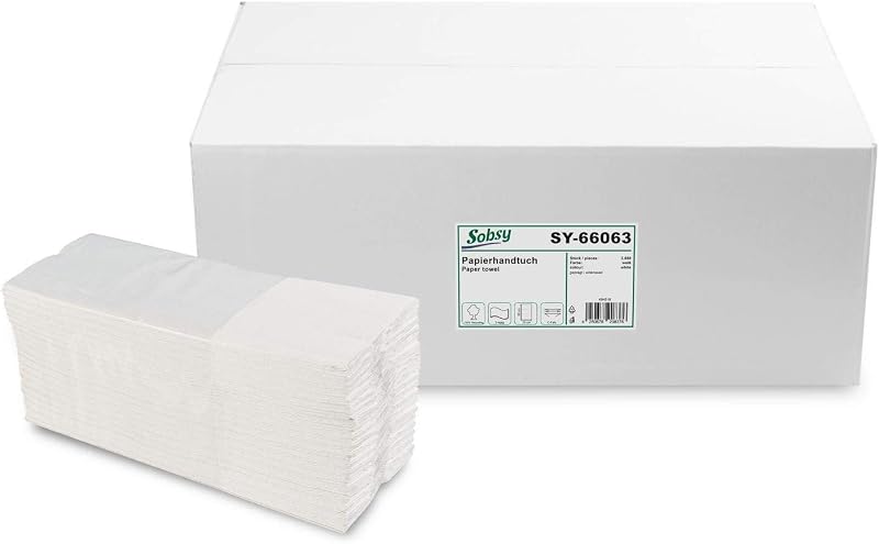 Sobsy White C-Folded Paper Hand Towels 25 x 33 cm