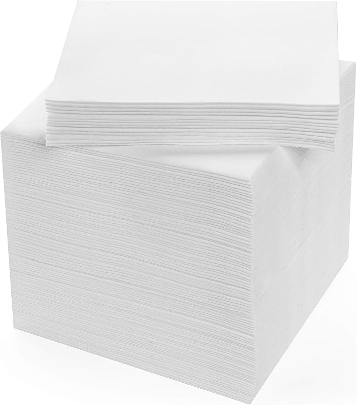 American Homestead White Napkins | Eco-Friendly | Elegant Bulk Napkins | Serve Dessert Coffee or Cake | Perfec