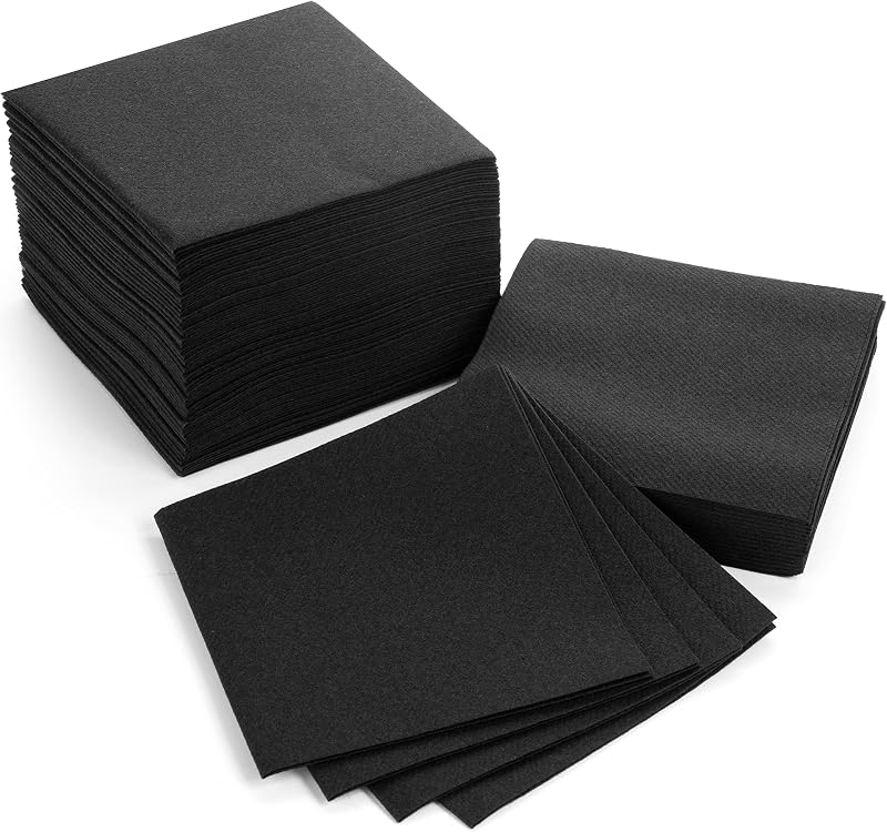 AH AMERICAN HOMESTEAD Pack of 100 Square Cocktail Napkins Disposable Eco-Friendly Compostable Daily Use Party