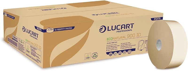 LUC 812179 Identity Toilet Paper 2 Ply Pack of 12 - Toilet Paper and Dispenser