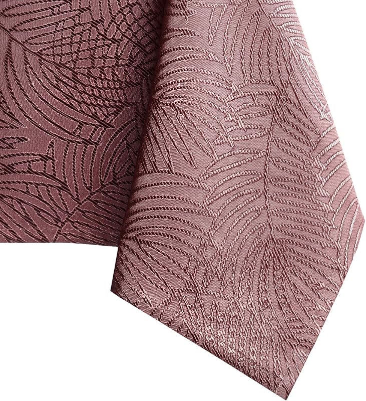 AmeliaHome Lotus Effect Water-Repellent Polyester Tablecloth 100 x 100 cm Old Pink Gaia
