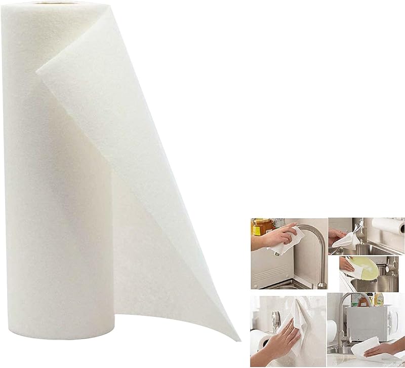 Cook Concept Reusable Paper Towel 20 Washable Sheets Ivory