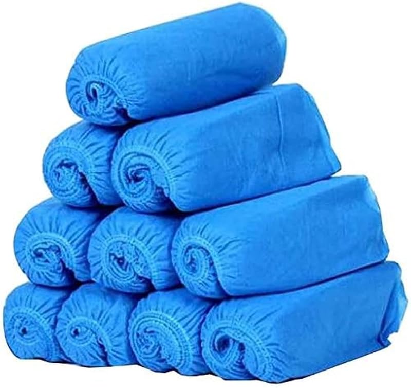 G4GADGET® 30pcs Blue Non Slip Disposable Shoe Covers