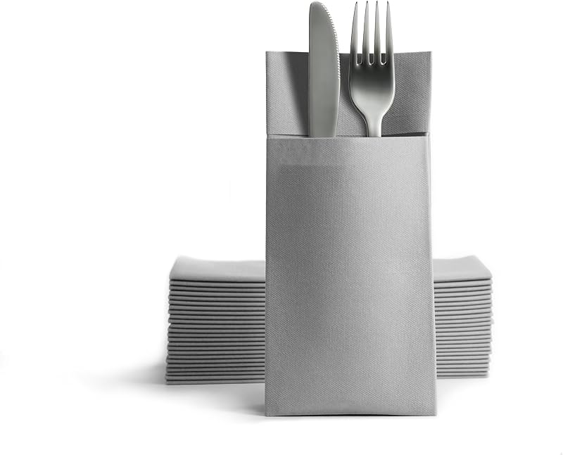 Alvotex Airlaid Cutlery Napkins 39 x 40 cm 50/1 - Grey (397)
